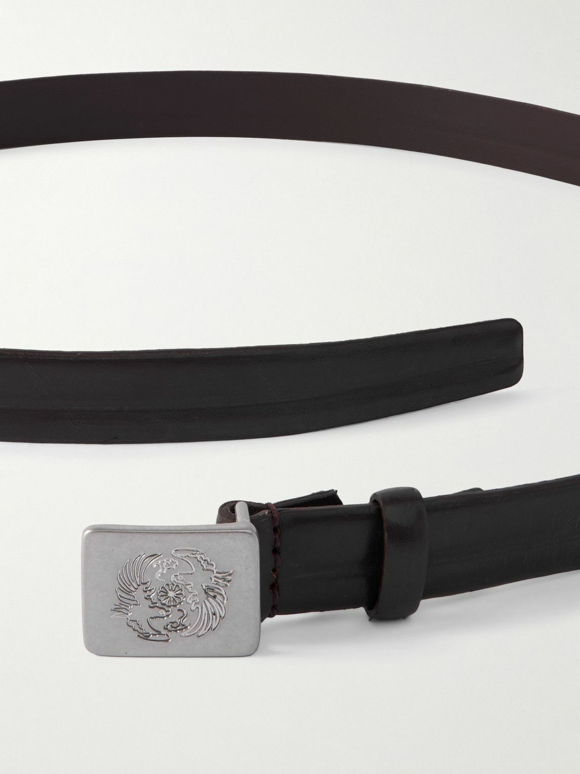 Our Legacy - Emporio Armani Traccia Leather Belt - Brown Our Legacy