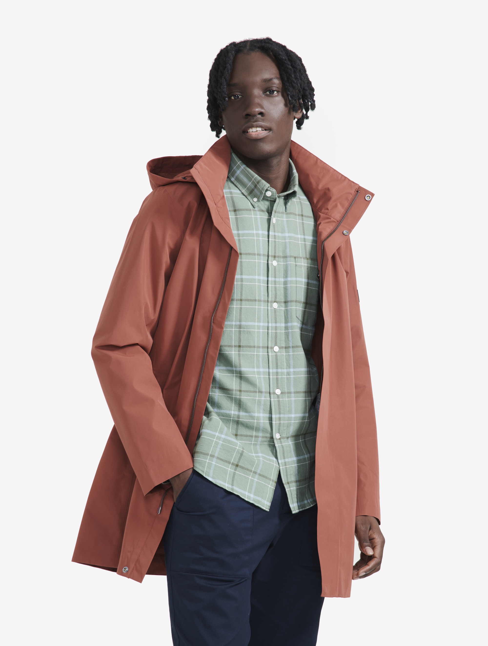 メンズ ゴアテックス ロングフーデッドジャケット ZBHAP77 - AIGLE