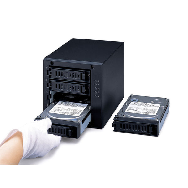 外付けHDD 8TB 4ドライブ ドライブステーション HDD HD-QL8TU3/R5J 1台