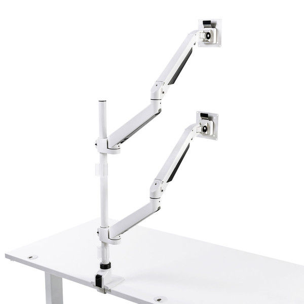 サンワサプライ 水平垂直多関節液晶モニターアーム（上下2面・白） CR