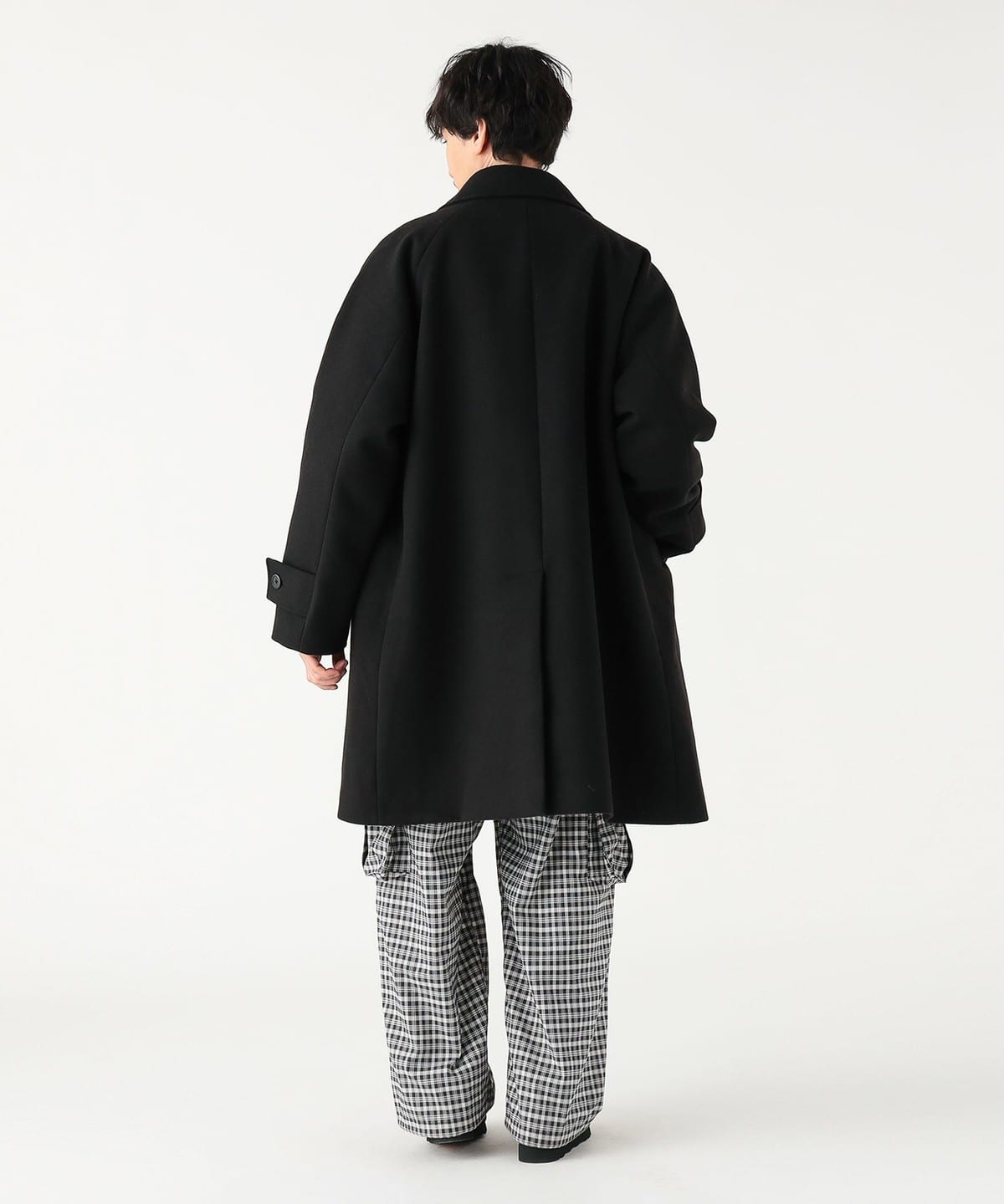 BEAMS（ビームス）ワイドフィット フリース ステンカラーコート