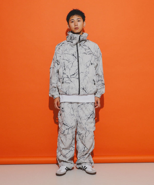 BEAMS（ビームス）撥水 総柄プリント スノー オーバーパンツ（パンツ