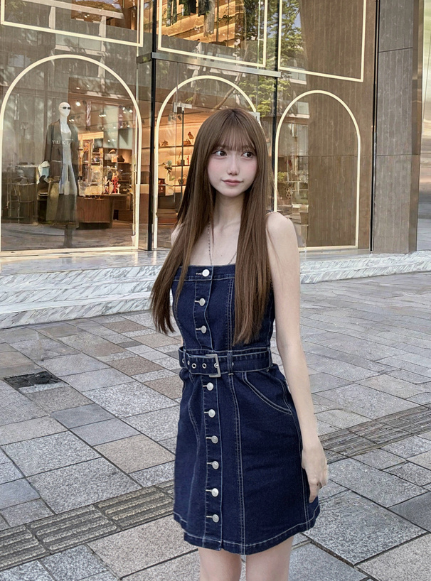 ベルト付きミニジャンパースカート[cu407] | レディースファッション