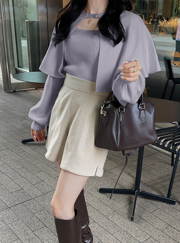 ケープ付きニットトップス[mb1562] | レディースファッション通販の