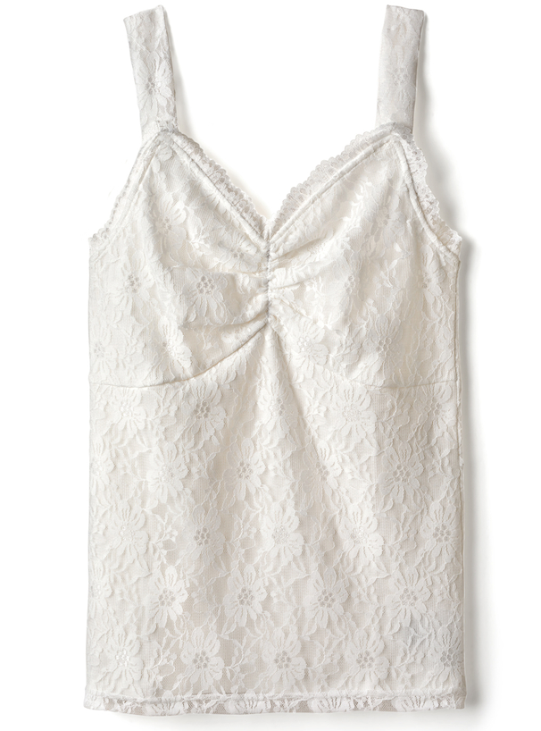 レースフロントギャザーキャミソール[ze650] | レディースファッション