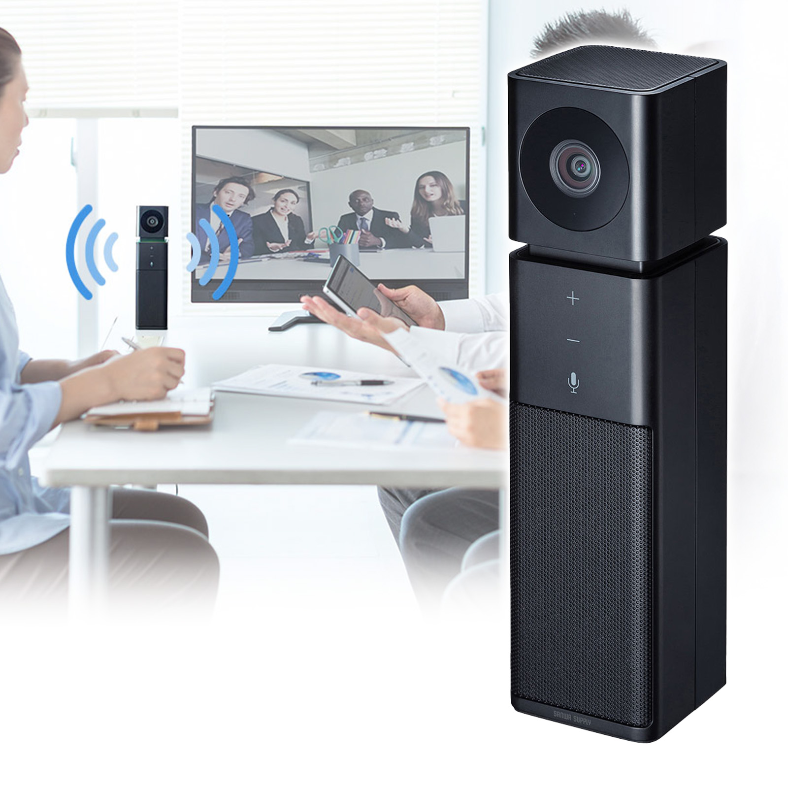 Webカメラ｜広角・高画質・マイクスピーカー内蔵・CMS-V47BK