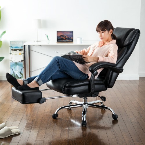 リクライニングチェア（フットレスト・レザー・リラックス・フラット