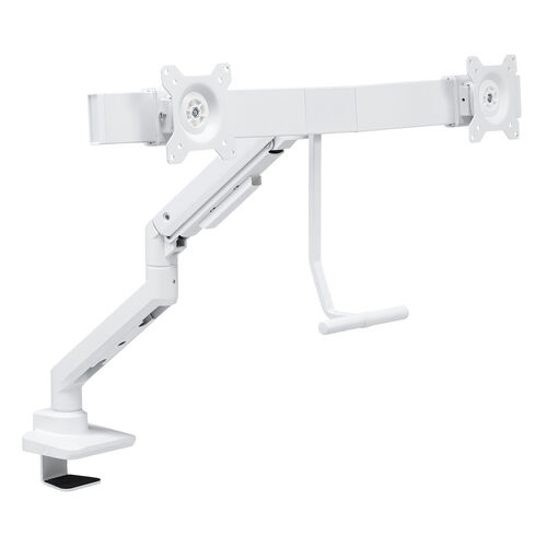 モニターアーム（デュアル・32インチ対応・クランプ・ハンドル付・ガス