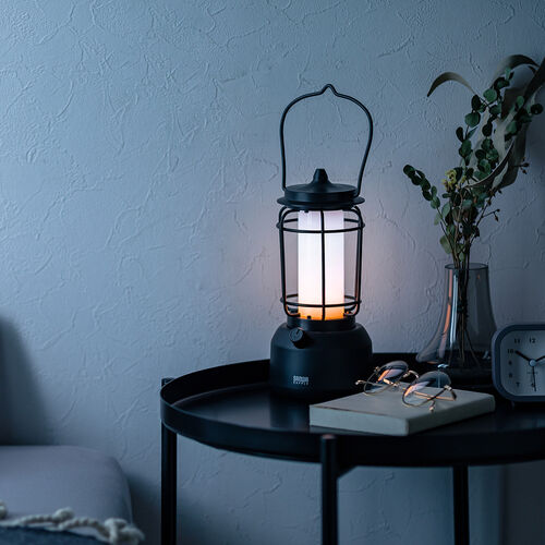 LEDランタン（USB充電式・暖色・白色光・ゆらぎ・スマホ充電対応・防水