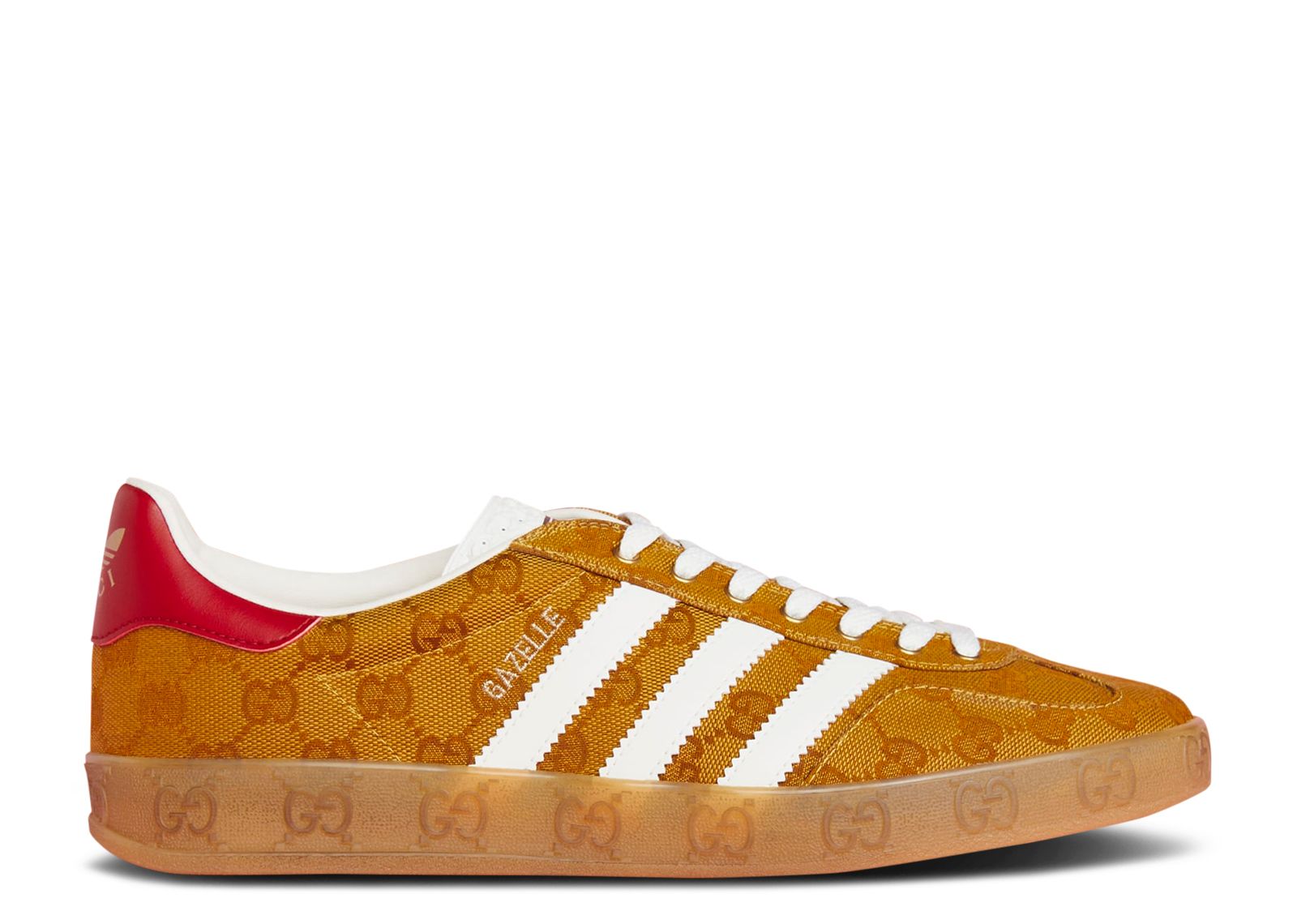 Gucci X Gazelle 'GG Monogram' - Adidas - HQ8850 - mesa/white/red
