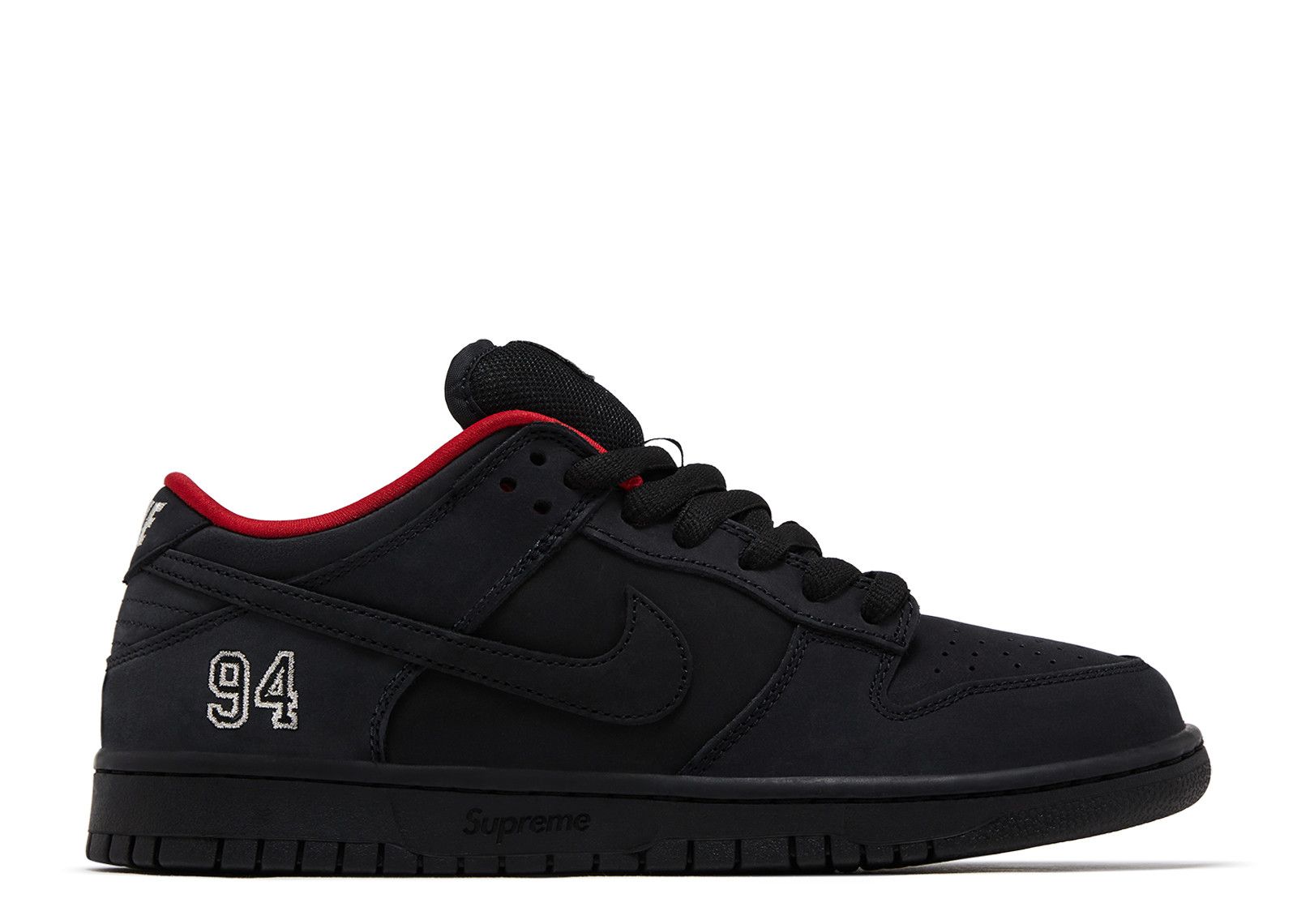 Supreme X Dunk Low SB 'Black' - Nike - HQ8487 001 - black/black