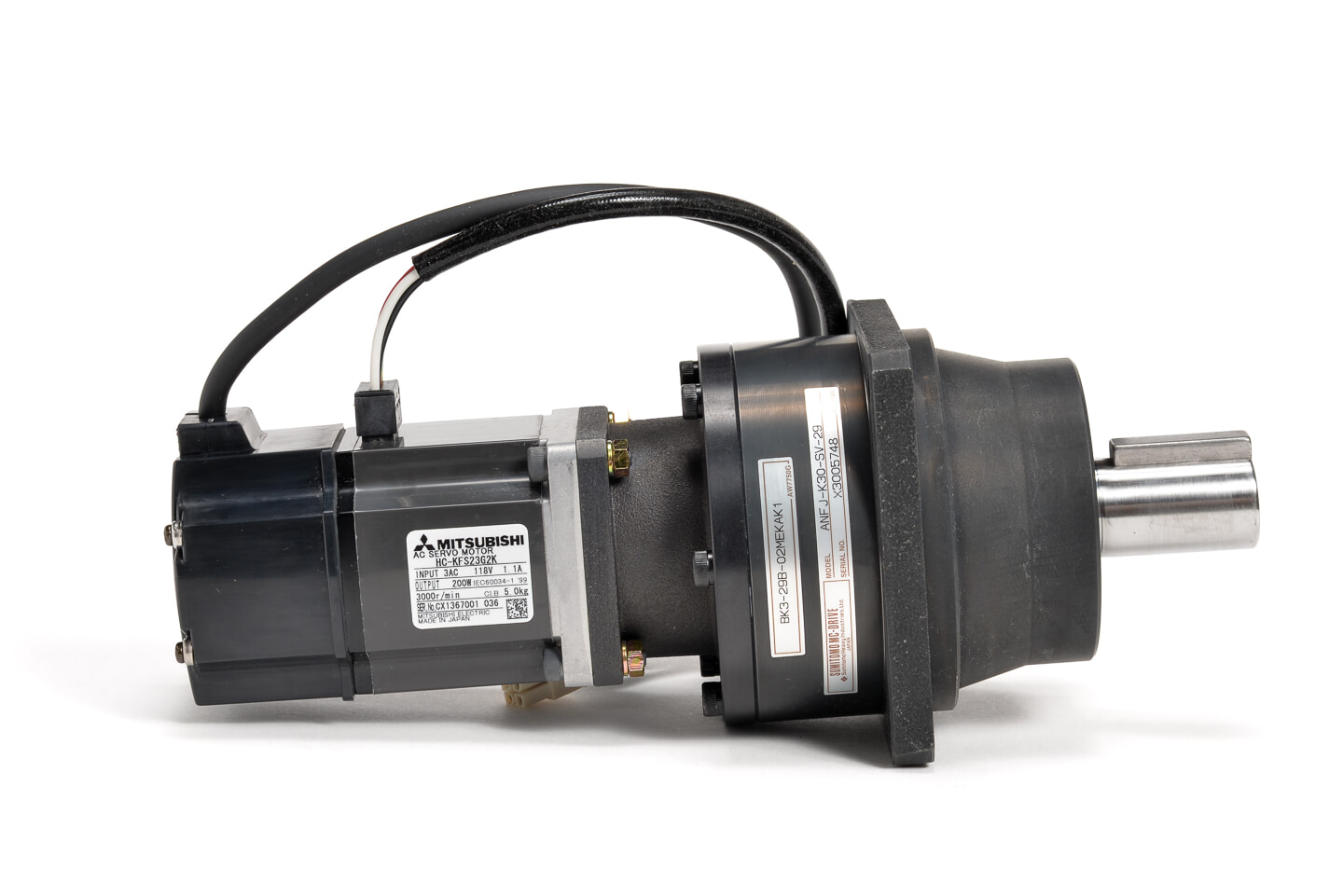 三菱 減速機付きACサーボモータ HC-KFS23G2K (減速比：1/29) | 保守