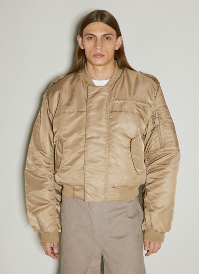 Entire Studios A-2 Bomber Jacket In Beige | ModeSens
