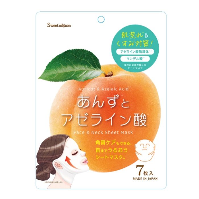 三和通商 あんずとアゼライン酸フェイスネックマスク 7枚入りの通販