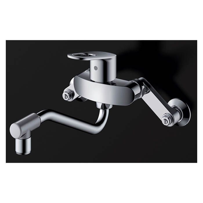 TOTO 壁付シングル混合水栓(エコシングル) TKY01306JAの通販｜キッチン