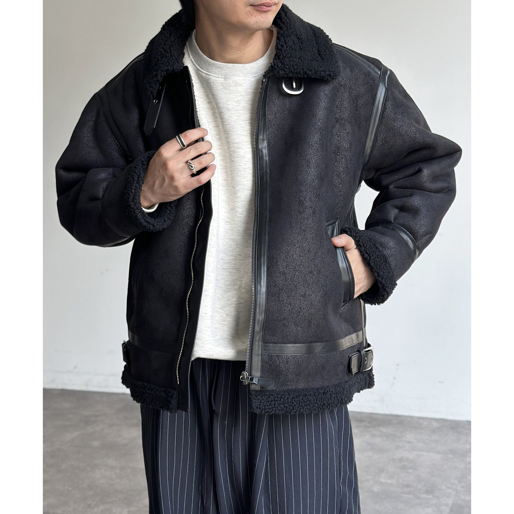 B-3フェイクムートンジャケット | ファッション通販サイト NUGU