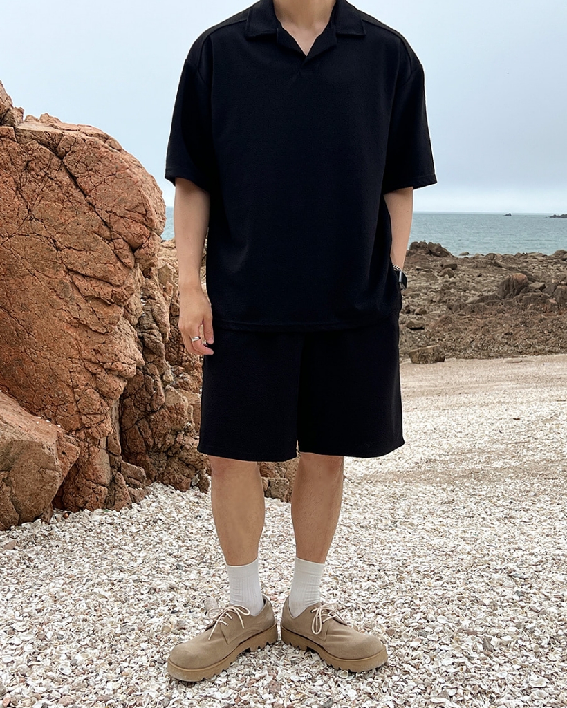 セットアップ]半袖ポロシャツ＋ハーフパンツ | ファッション通販サイト