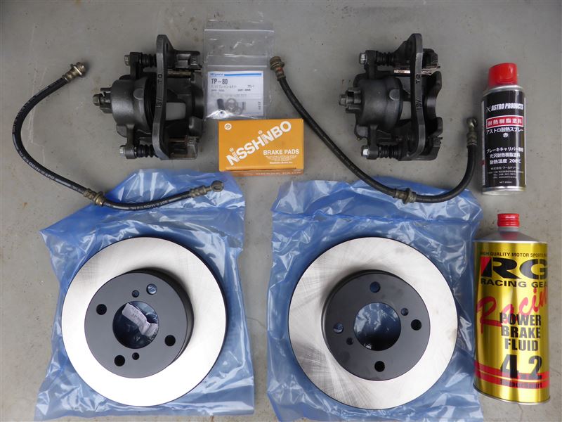 DA32用ローター＆キャリパー流用その①（スズキ エブリイ・DA/DB52