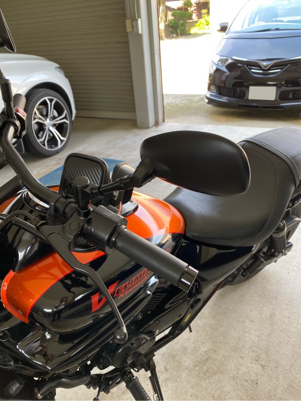 ショートミラーに交換しました〜（カワサキ エリミネーター250V）by