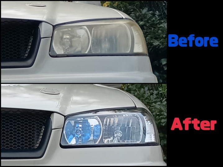 R34スカイライン復活!! 黄ばみ割れ対策☆ヘッドライトリペアレンズKIT