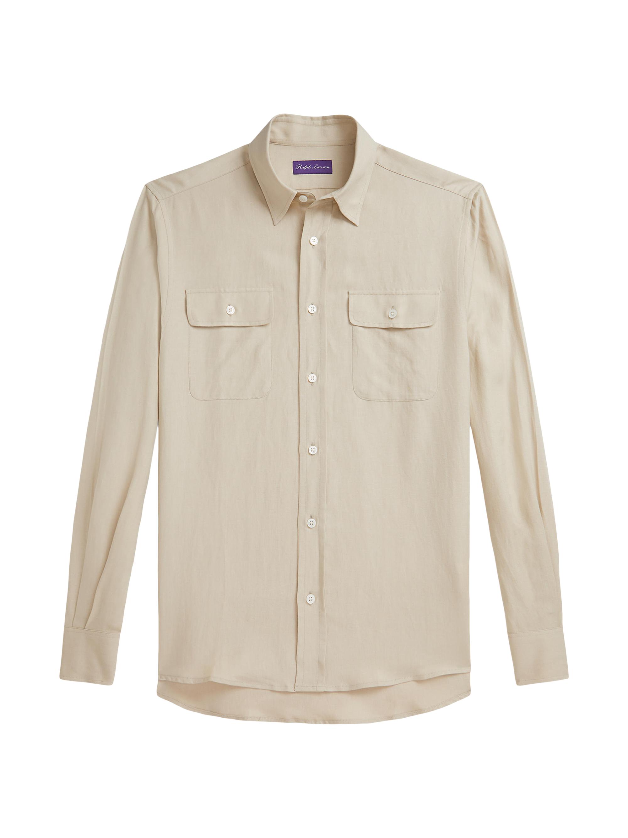 Ralph Lauren Purple Label Herringbone Flannel Shirt | Saks Fifth