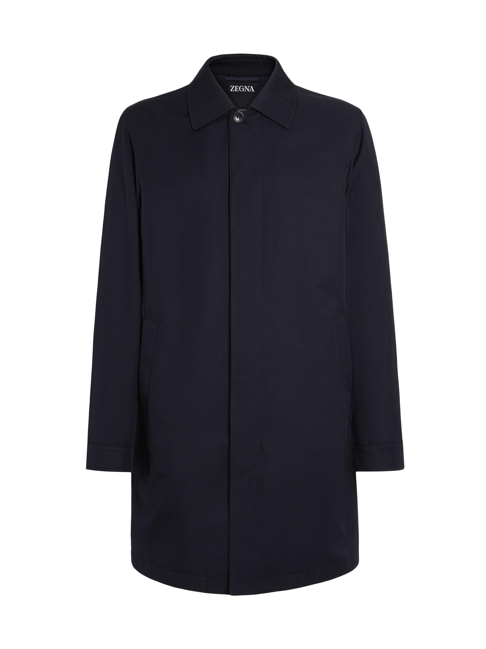 Giorgio Armani Long Wool Zip-Up Jacket | Saks Fifth Avenue