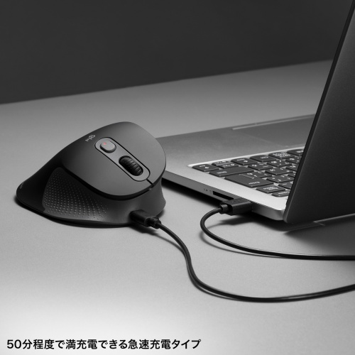 MA-EWBS528LBK【静音ワイヤレスエルゴノミクスマウス（2.4GHz