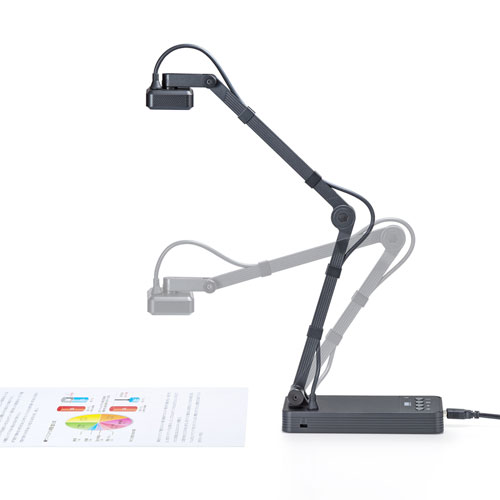 CMS-V58BK【USB書画カメラ（HDMI出力機能付き）】手元の資料をビデオ