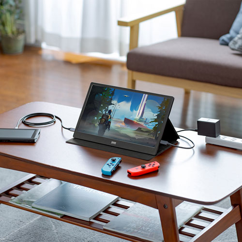 USB Type-Cケーブル1本で接続できる13.3インチモバイルディスプレイを