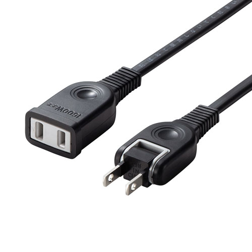 TAP-EX2102BK【電源延長コード（2P・ブラック・2m）】タップや機器の