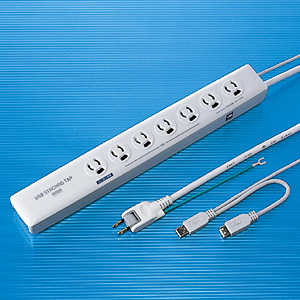 TAP-RE8U【USB連動タップ】パソコンUSBポートに流れる電流を感知して