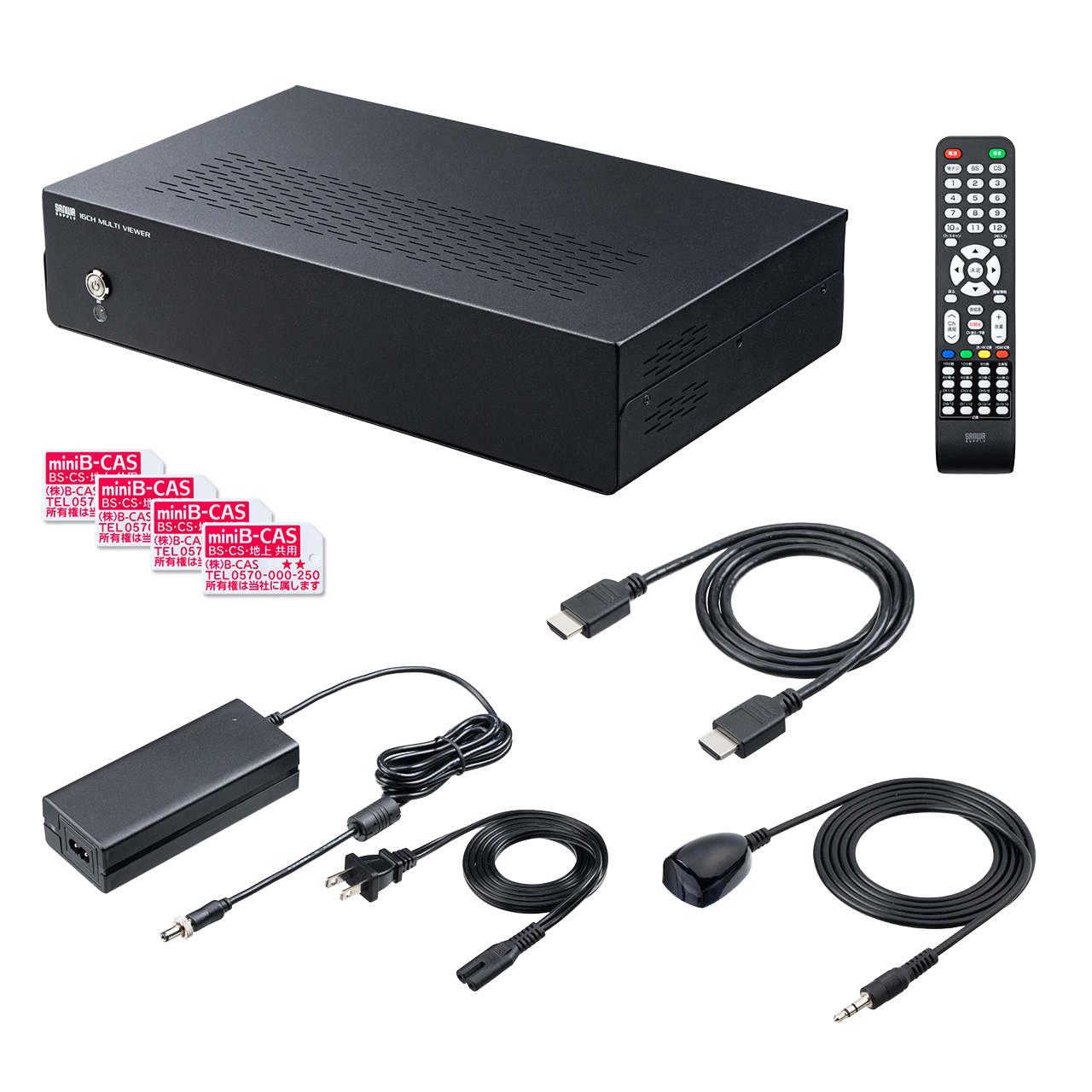 セン様価格ASTEX 小型テレビチューナー 地デジBS 分配ケーブル付き