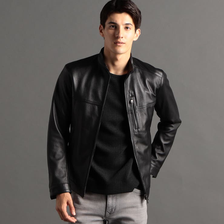 シープレザー シングルライダースブルゾン[品番：NICW0004833]｜NICOLE