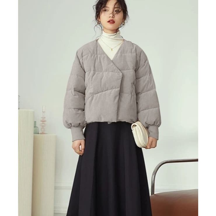 スナップボタンショート丈中綿ブルゾン[品番：ABIW0001439]｜Diosfront