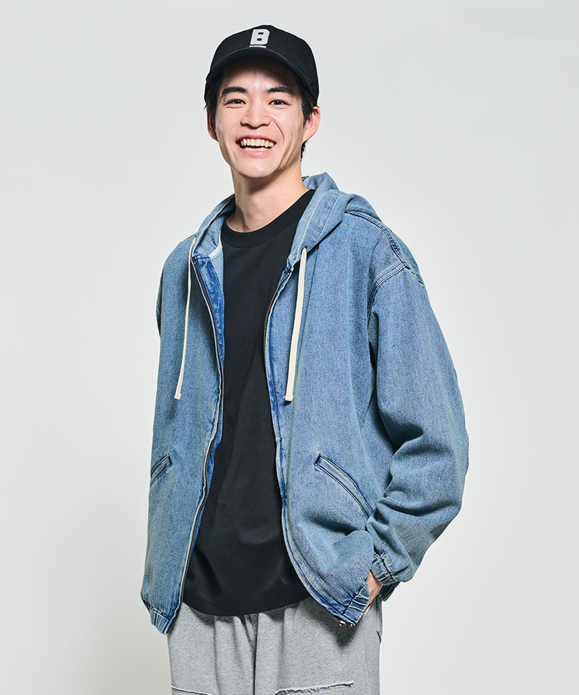 デニムフルジップパーカー(M 中濃色): ジャケット/アウター｜Right-on