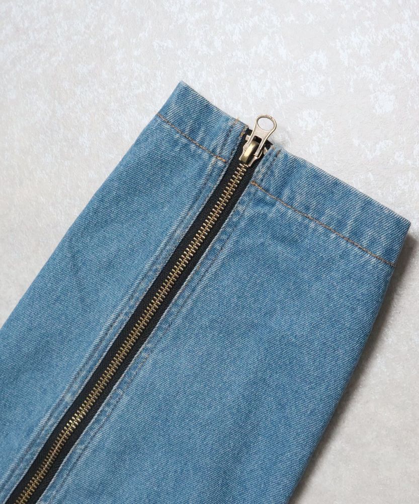 WEB限定】「Power To The People」リメイクZIPデニム【自宅で試着