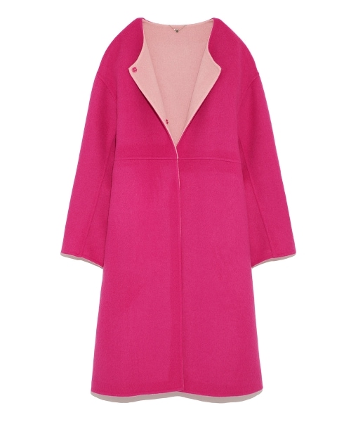 FRAY I.D（フレイアイディー）の「リバーシブルノーカラーリバーコート