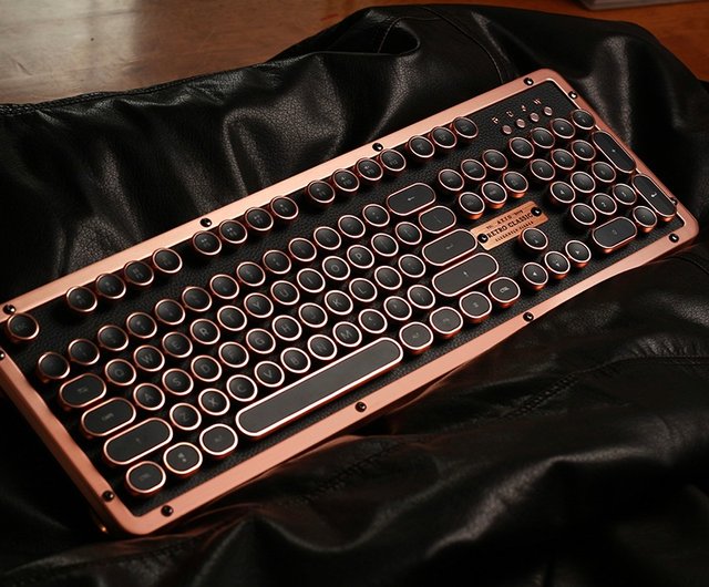 台湾 AZIO RETRO CLASSIC ARTISAN 牛革タイプライターキーボード