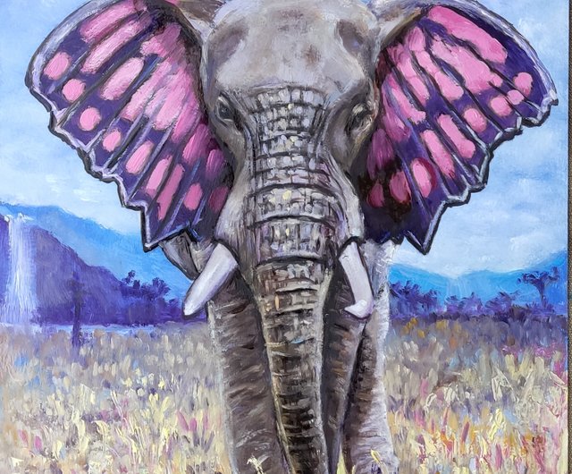 絵画一点物油絵30号micchan作