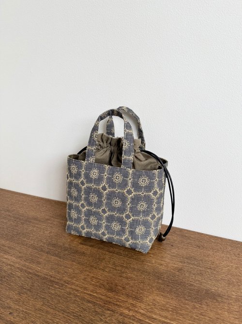 受注製作 2way巾着バッグ ミナペルホネン anemone kanonn | ショルダー