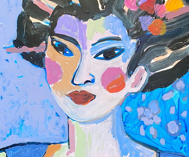 ロシア 女性の肖像画アクリル画 女性の美の絵画 フォーヴィスム Gala