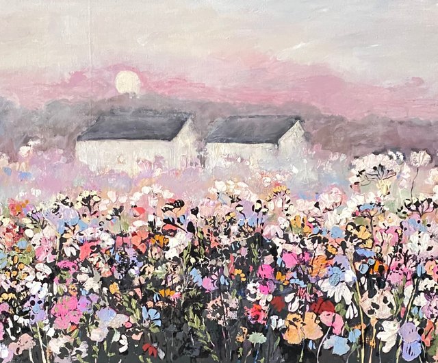 ロシア キャンバスに油絵 風景画 花畑 印象派絵画 Gala - Pinkoi