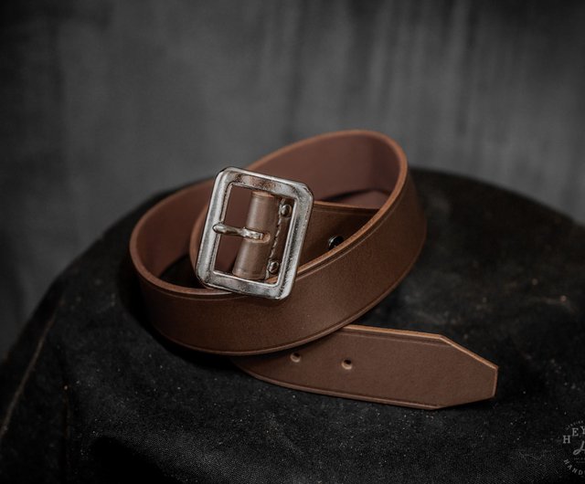 送料無料】台湾 新しいギャリソンベルトダブル/シングルニードルレザー