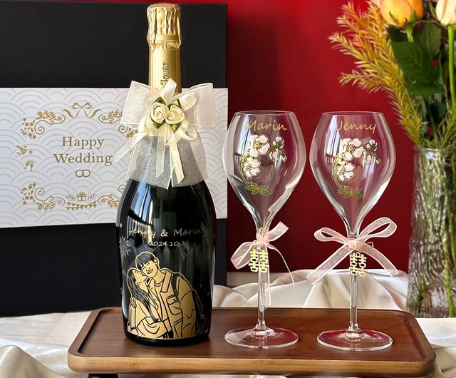 12%OFF】香港 結婚記念日の贈り物 ワインボトル 肖像画 カスタマイズ