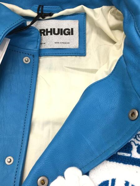 ZARA(ザラ) / RHUIGI/レザージャケット・ブルゾン/XL/レザー/BLU