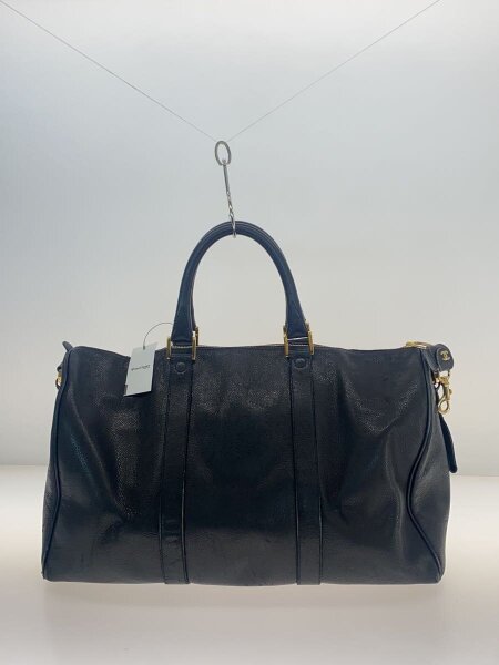 CHANEL(シャネル) / ボストンバッグ/レザー/BLK/パイピング露出/CC