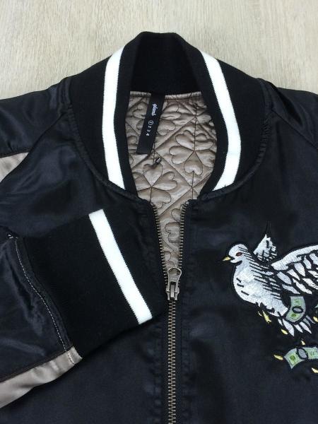 glamb(グラム) / スカジャン/1/ポリエステル/BLK/刺繍/マリア/聖母/鳩