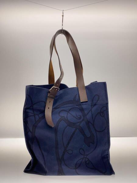 HERMES(エルメス) / トートバッグ/キャンバス/NVY/総柄 | 中古品の販売