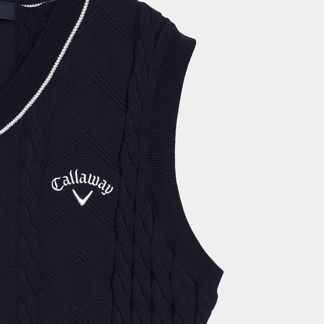 DEVERAUX GOLF デヴァローゴルフケーブルニットベスト DEVERAUX GOLF