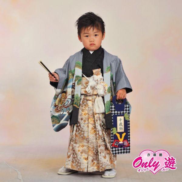 E23-0170S/羽織袴セット/レンタル/男の子/03-619IM/七五三/3歳/男児AS